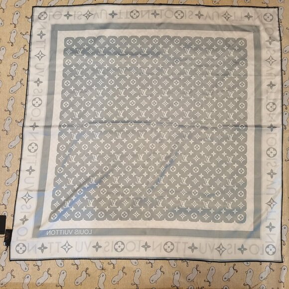 Louis Vuitton Square Silk Monogram Scarf - Picture 2 of 6